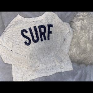Aerie see through SURF sweater